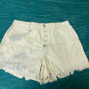 Free people cream shorts